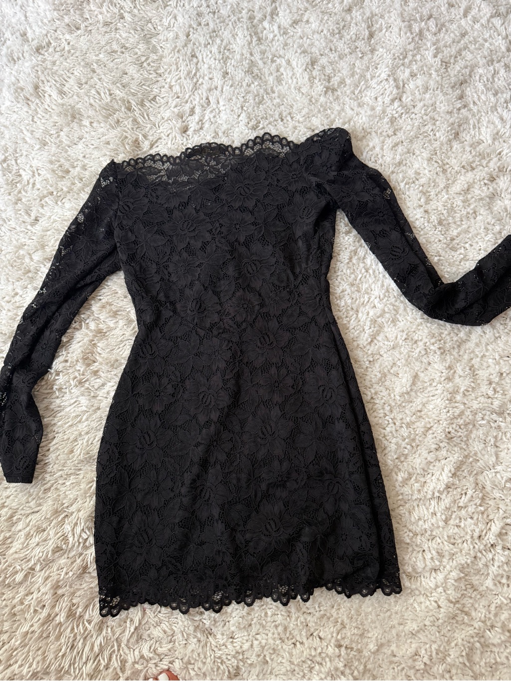House Of Harlow Black Stretch Lace Minidress Size Medium — image 3 of 4